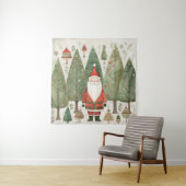 Scandinavische Santa Tapestry Wandkleed (In situ)
