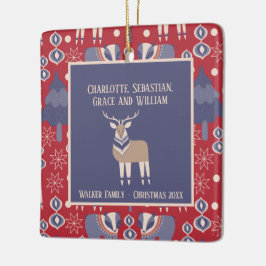 Scandinavische Scandinavische gepersonaliseerde ke Keramisch Ornament
