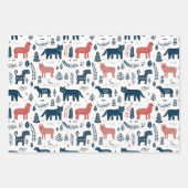 Scandinavische Scandinavische kerstdieren Inpakpapier Vel (Voorkant)