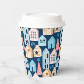 Scandinavische Scandinavische Noordse Folkkunsthui Papieren Bekers (Links)