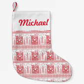 Scandinavische Scandinavische Noordse Kerstmis Kleine Kerstsok (Voorkant)