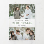 Scandinavische Scandinavische open haard Foto Kers Drieluik Wenskaart (Cover)