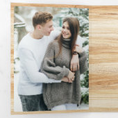 Scandinavische Scandinavische open haard Foto Kers Drieluik Wenskaart (Binnenzijde eerst)