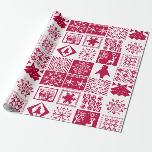 Scandinavische schil cadeaupapier (Uitgerold)