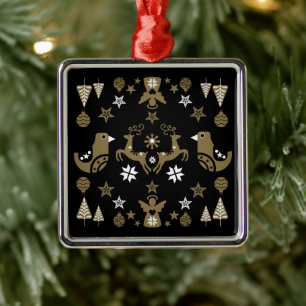 Scandinavische seizoensgebonden luxe inrichting metalen ornament