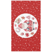 Scandinavische Sinterklaas Rood Groot Tafelkleed (Voorkant)