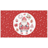 Scandinavische Sinterklaas Rood Groot Tafelkleed (Voorkant (Horizontaal))