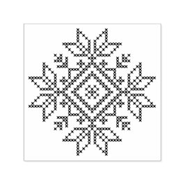 Scandinavische sneeuwvlok, kerstwinterbreien  zelfinktende stempel