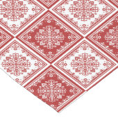 Scandinavische Sneeuwvlokken Checkers, Rood, Wit X Lange Tafelloper (Hoek)