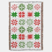 Scandinavische sneeuwvlokken Throw Blanket Deken (Voorkant Verticaal)