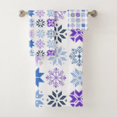 Scandinavische Snowflakes Bad Handdoek (Insitu)