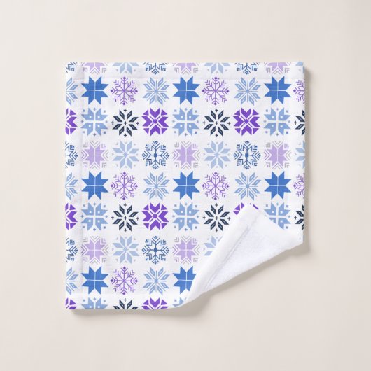 Scandinavische Snowflakes Bad Handdoek (Wasdoekje)