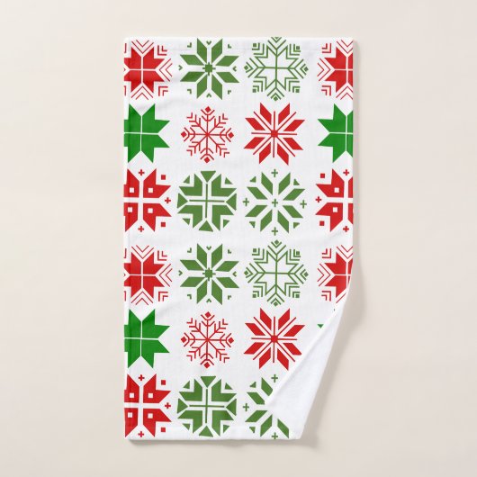 Scandinavische Snowflakes Bad Handdoek (Handdoek)