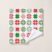 Scandinavische Snowflakes Bad Handdoek (Wasdoekje)