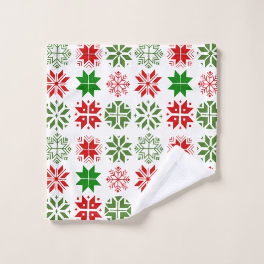 Scandinavische Snowflakes Bad Handdoek (Wasdoekje)