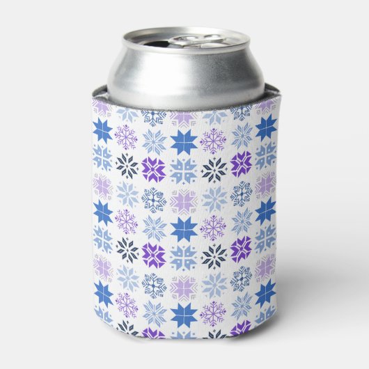 Scandinavische Snowflakes Blikjeskoeler (Blikje Voorkant)