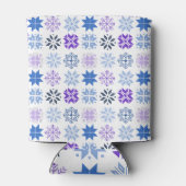 Scandinavische Snowflakes Blikjeskoeler (Achterkant)