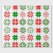 Scandinavische Snowflakes Cadeaupapier (Vlak)