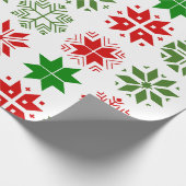 Scandinavische Snowflakes Cadeaupapier (Hoek)