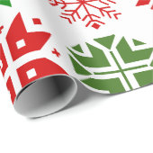 Scandinavische Snowflakes Cadeaupapier (Rol Hoek)