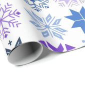 Scandinavische Snowflakes Cadeaupapier (Rol Hoek)