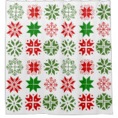 Scandinavische Snowflakes Douchegordijn (Voorkant)
