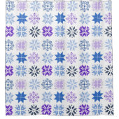 Scandinavische Snowflakes Douchegordijn (Voorkant)