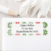 Scandinavische Snowflakes Etiket (Insitu)