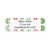 Scandinavische Snowflakes Etiket (Voorkant)