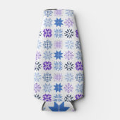 Scandinavische Snowflakes Flesjeskoeler (Voorkant)