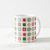 Scandinavische Snowflakes Koffiemok (Voorkant rechts)