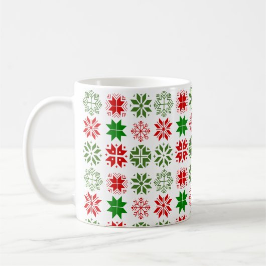 Scandinavische Snowflakes Koffiemok (Links)