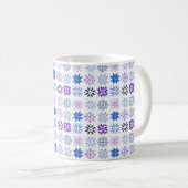 Scandinavische Snowflakes Koffiemok (Voorkant rechts)