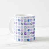 Scandinavische Snowflakes Koffiemok (Voorkant links)