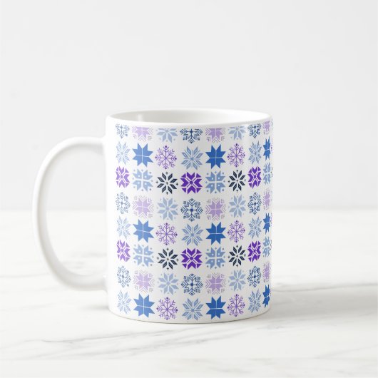 Scandinavische Snowflakes Koffiemok (Links)