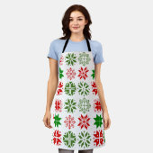 Scandinavische Snowflakes Schort (Gedragen)