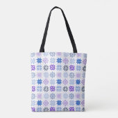 Scandinavische Snowflakes Tote Bag (Achterkant)