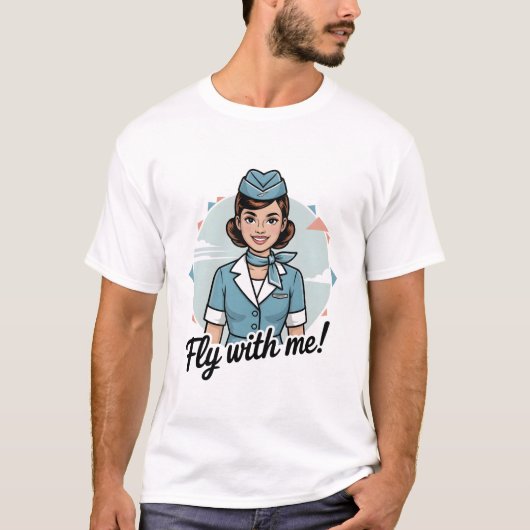 Scandinavische stewardess Basic T-Shirt (Voorkant)
