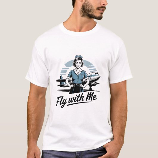 Scandinavische stewardess Basic T-Shirt (Voorkant)