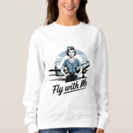 Scandinavische stewardess Dames Basic Sweatshirt