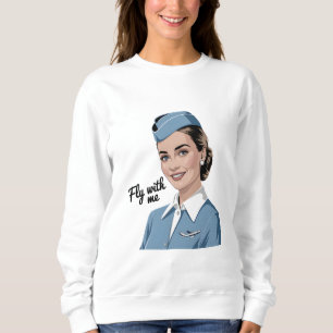 Scandinavische stewardess Dames Basic Sweatshirt