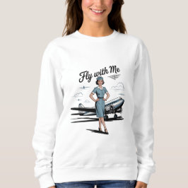 Scandinavische stewardess Dames Basic Sweatshirt