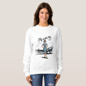 Scandinavische stewardess Dames Basic Sweatshirt (Voorkant volledig)