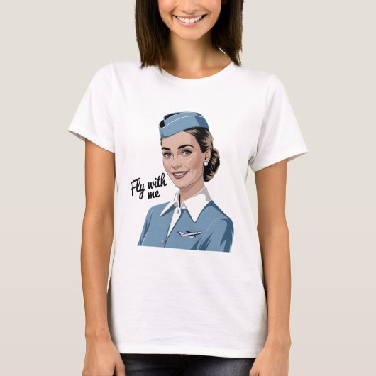 Scandinavische stewardess Dames Basic T-Shirt (Voorkant)
