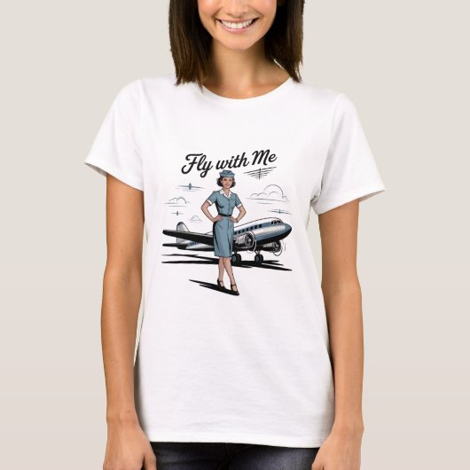 Scandinavische stewardess Dames Basic T-Shirt (Voorkant)
