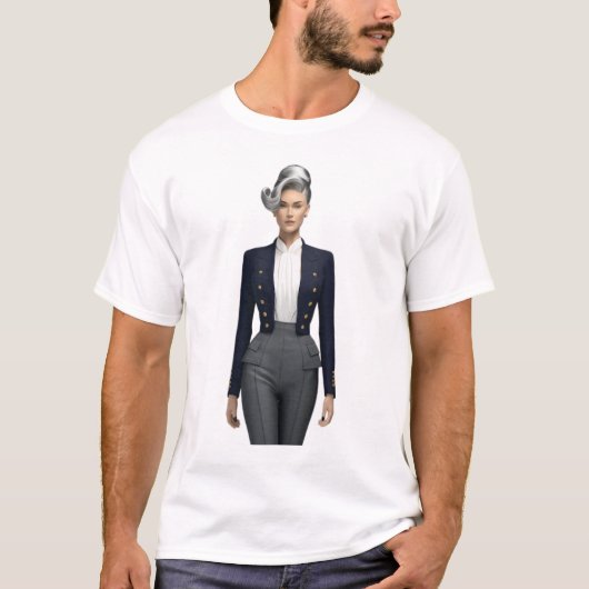 Scandinavische stewardess het beste kunstwerk t-shirt (Voorkant)