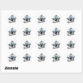Scandinavische stewardess ronde sticker (Vel)