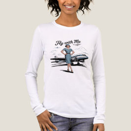Scandinavische stewardess shirt met lange mouwen