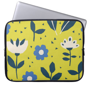 Scandinavische stijl, bloemennaadloos patroon. laptop sleeve