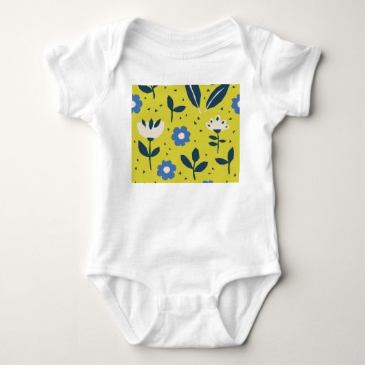Scandinavische stijl, bloemennaadloos patroon. romper (Voorkant)